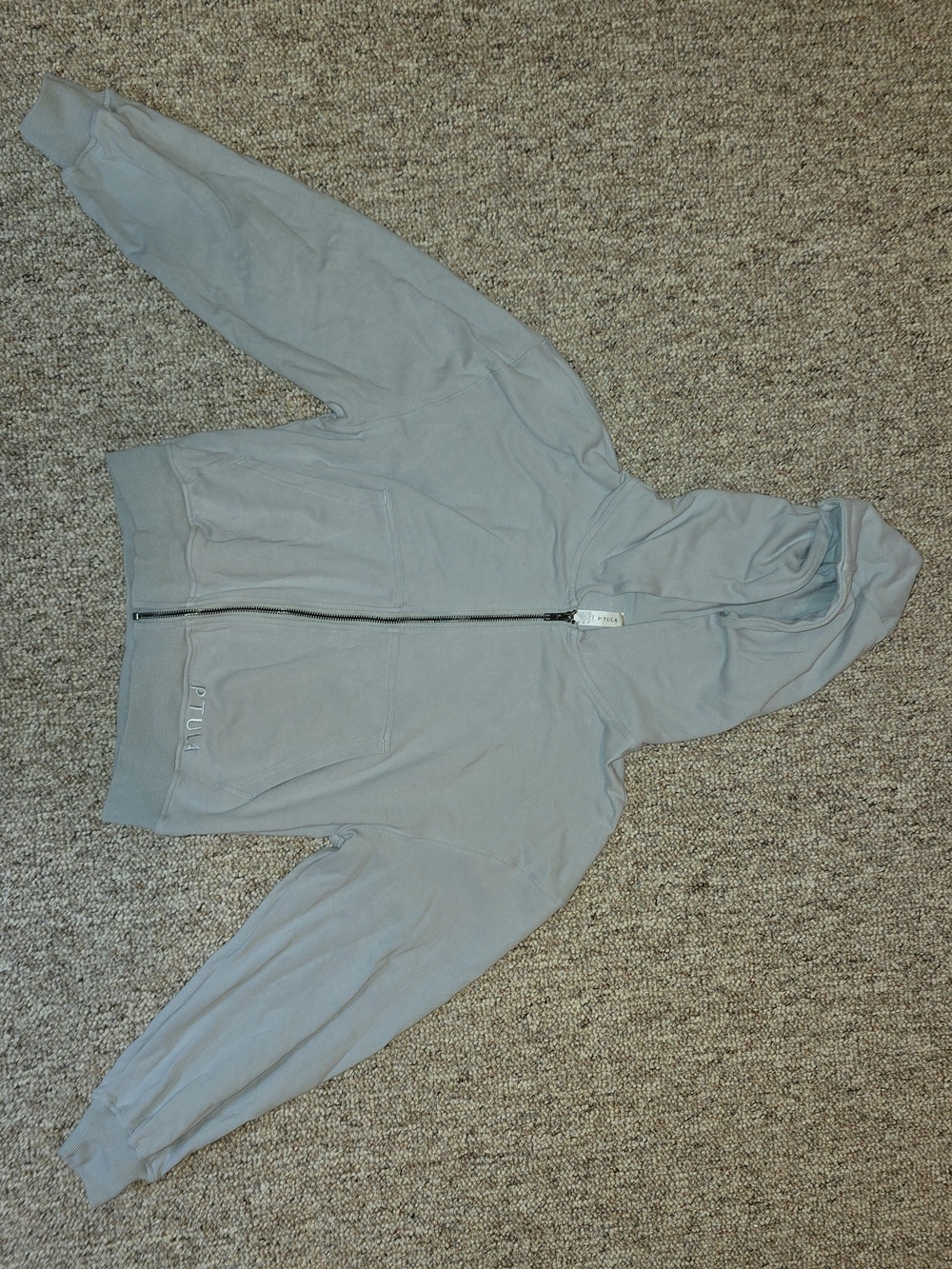 P'tula Light Blue Zip-Up Hoodie - Small